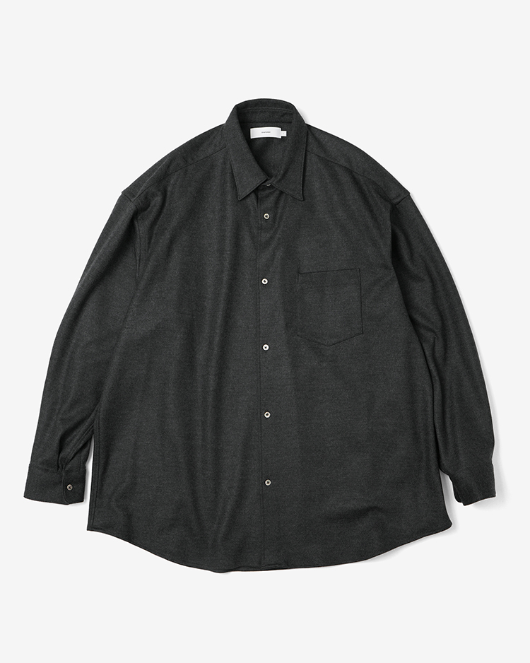 Graphpaperデザイナー南氏が解説 / Wool Smooth Flannel Oversized Regular Collar Shirt / Easy Wide Pants 